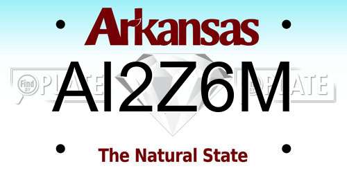 AI2Z6M Arkansas License Plate