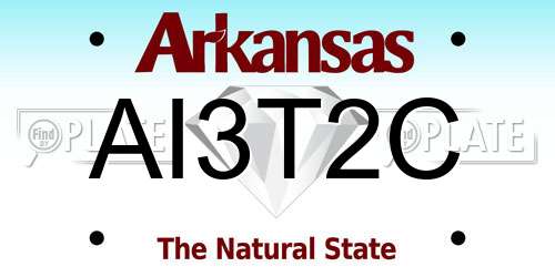 AI3T2C Arkansas License Plate