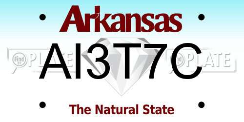AI3T7C Arkansas License Plate