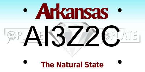 AI3Z2C Arkansas License Plate