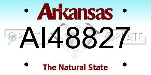 AI48827 Arkansas License Plate