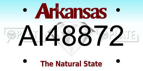 AI48872 Arkansas License Plate