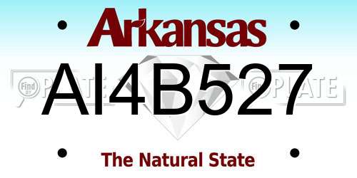 AI4B527 Arkansas License Plate