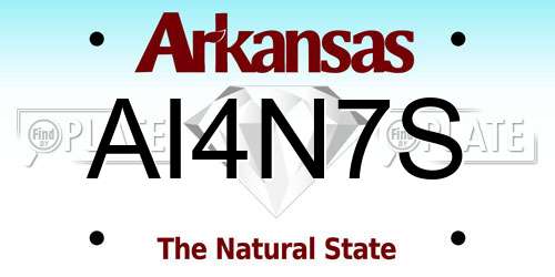 AI4N7S Arkansas License Plate