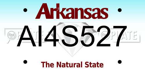 AI4S527 Arkansas License Plate