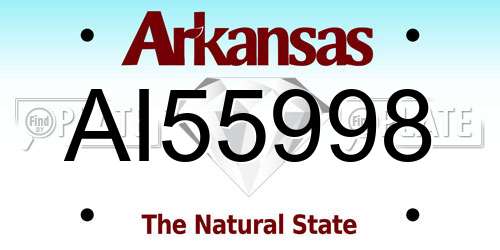 AI55998 Arkansas License Plate