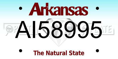 AI58995 Arkansas License Plate