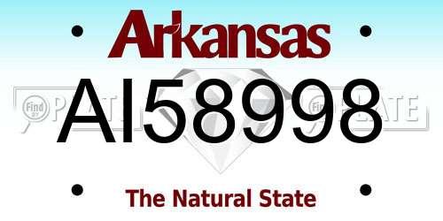AI58998 Arkansas License Plate