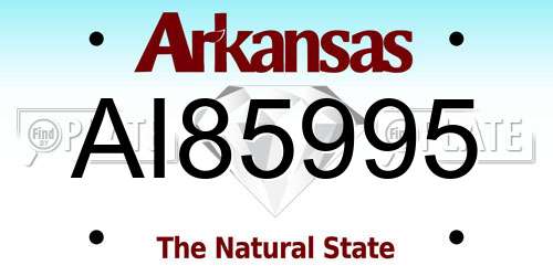 AI85995 Arkansas License Plate