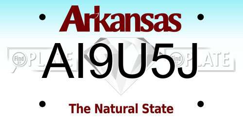 AI9U5J Arkansas License Plate