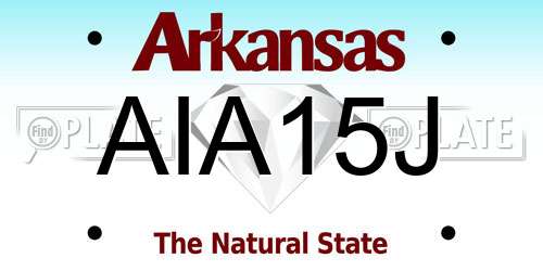 AIA15J Arkansas License Plate