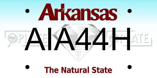 AIA44H Arkansas License Plate