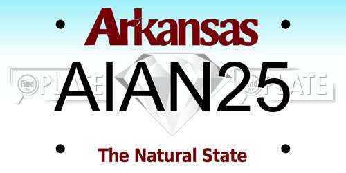 AIAN25 Arkansas License Plate