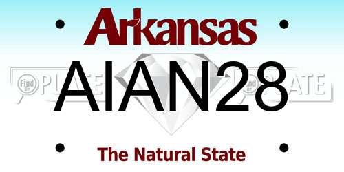 AIAN28 Arkansas License Plate