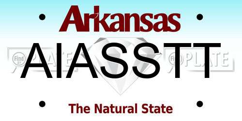 AIASSTT Arkansas License Plate