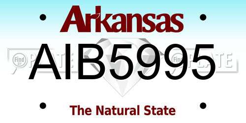 AIB5995 Arkansas License Plate