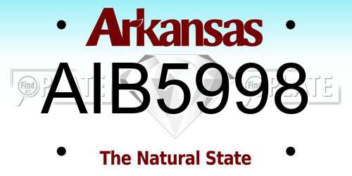 AIB5998 Arkansas License Plate
