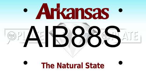 AIB88S Arkansas License Plate