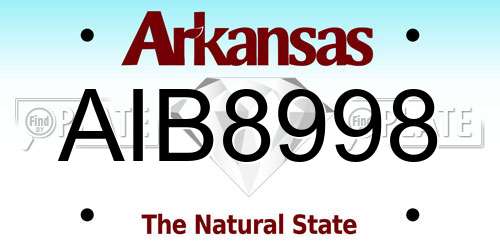 AIB8998 Arkansas License Plate