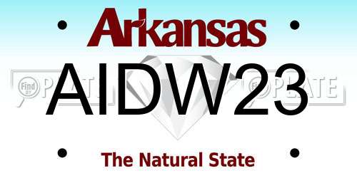 AIDW23 Arkansas License Plate