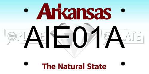 AIE01A Arkansas License Plate