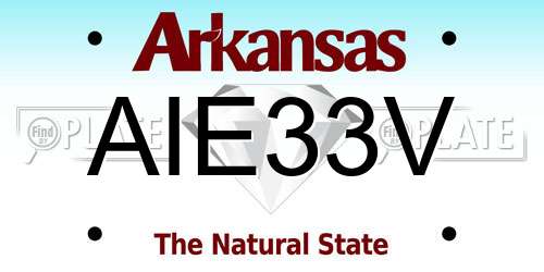 AIE33V Arkansas License Plate