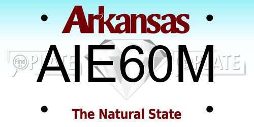AIE60M Arkansas License Plate