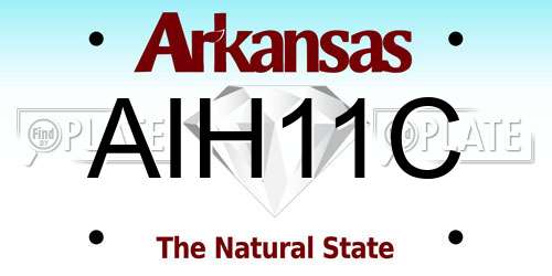 AIH11C Arkansas License Plate