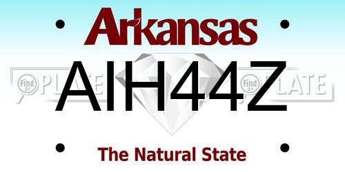 AIH44Z Arkansas License Plate