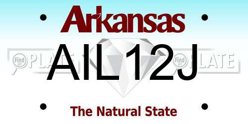 AIL12J Arkansas License Plate
