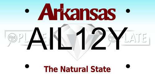 AIL12Y Arkansas License Plate
