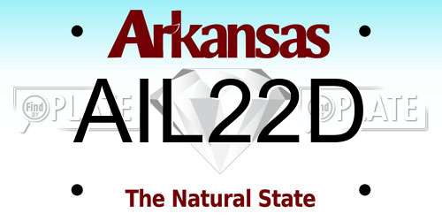 AIL22D Arkansas License Plate