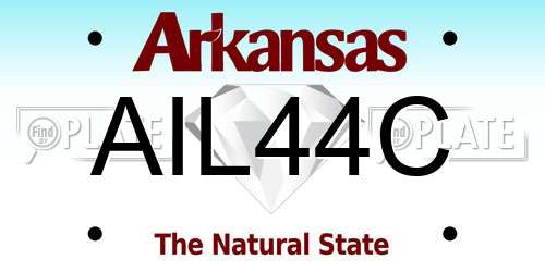 AIL44C Arkansas License Plate