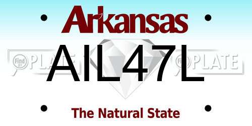 AIL47L Arkansas License Plate