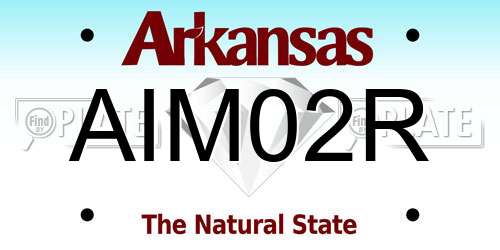 AIM02R Arkansas License Plate