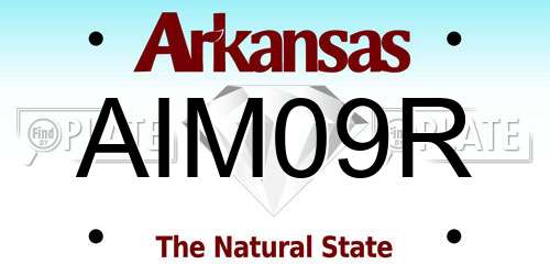 AIM09R Arkansas License Plate