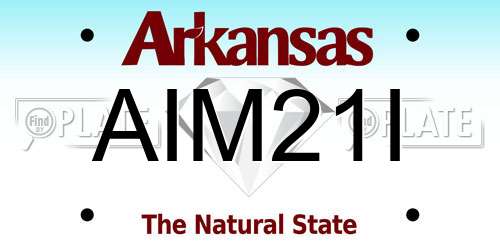 AIM21I Arkansas License Plate