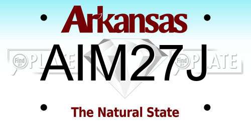 AIM27J Arkansas License Plate