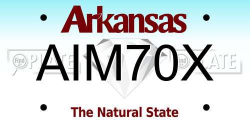 AIM70X Arkansas License Plate