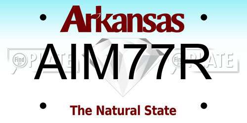 AIM77R Arkansas License Plate