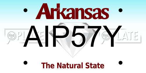 AIP57Y Arkansas License Plate