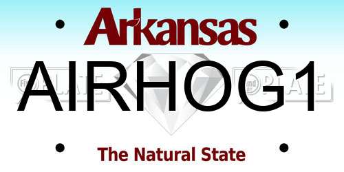 AIRHOG1 Arkansas License Plate