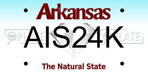 AIS24K Arkansas License Plate