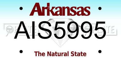 AIS5995 Arkansas License Plate