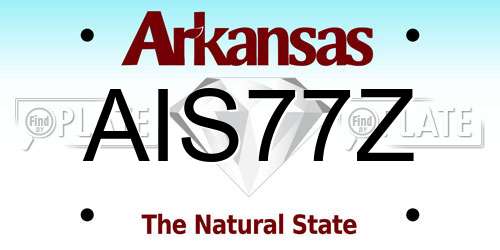 AIS77Z Arkansas License Plate