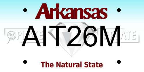AIT26M Arkansas License Plate