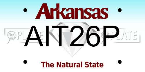 AIT26P Arkansas License Plate