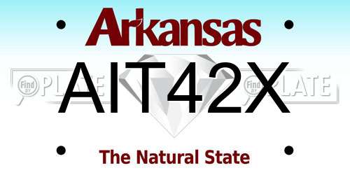 AIT42X Arkansas License Plate