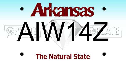 AIW14Z Arkansas License Plate