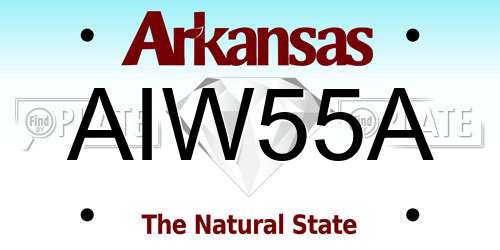 AIW55A Arkansas License Plate